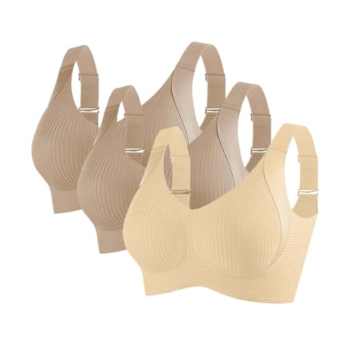 2026 Bandoulière Confortable et Transparente 3 pièces, sans Fil, Dos Nu, sans éponge, avec Bretelles Convertibles (Black, XL)