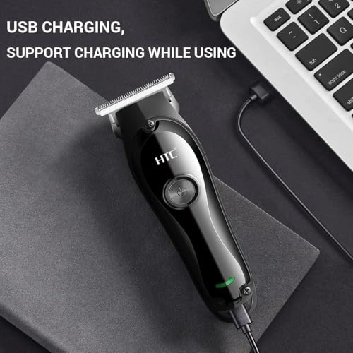 Image of GLAKER Professional Beard Trimmer for Men | Cordless Hair & Beard Trimmer | Precision Grooming Kit with Adjustable Comb | Rechargeable Beard & Mustache Trimmer (GOLD)