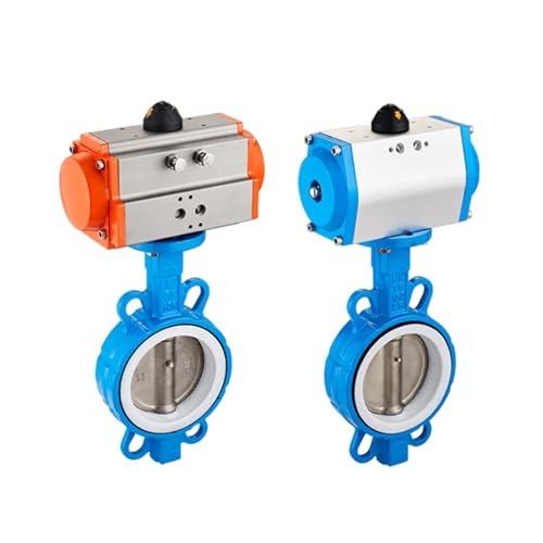 Pneumatic butterfly valve D671X-16Q wafer valve stainless steel DN 100 125(DN100,AT)