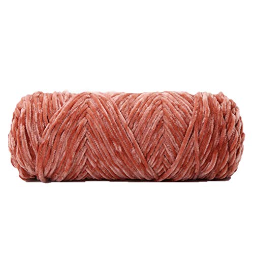 Peach Pink Soft Chenille Velvet Yarn Crochet Knitting Supplies DIY