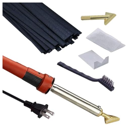 Massca Plastic Welding Kit with Rods, Reinforcing Mesh, Hot Iron Stand, and Wire Brush, DIY Arts and Crafts or Professional Surface Repair, Portable Use, 80 Watt