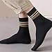 7 Pairs Men Striped Mid Tube Socks Fashionable Retro Soft Comfortable Casual Daily Hosiery