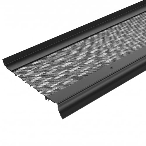Image of Micromesh Gutter Guards, 5 Inch, 100 FT, Stainless Mesh, Black