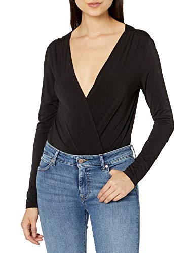 BCBGeneration Women's Long Sleeve Body Suit, Black, Medium