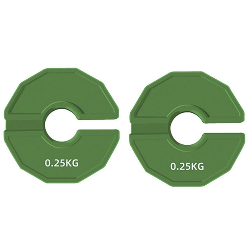 Comphic 2PCS Gym Micro-Type Plates Dumbbell Fractional Weight Plate Rubber Fractional Weight Plates Plates Add-on Aperture 35mm 0.25KG