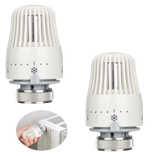 XCWTBL 2pcs Tête De Radiateur Thermostatique,Tête Thermostatique1 À 5 Fonctions De Réglage,Raccord M30 X 1,5,Tête Thermostatique Intelligente Pour Thermostat Intelligent Et Pack Chauffage Collectif