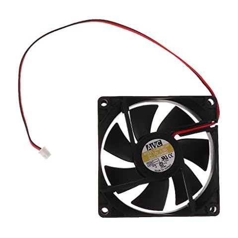 Almencla 80mm X 80mm X 25mm 8025 2 Pin DC 12V Silent Brushless Cooling Fan for Computer Case Cover