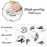 Mooshy 2pcs Silicone Clear Stamps, Butterfly Fairy and Mermaid Fairy Clear Stamps for Card Making Rubber Seals for DIY Scrapbooking Crafting and Cards Making - Image 3