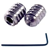 M2.5 x 3mm Socket Set Screws Cup Point Stainless Steel 10 Pack with Allen Wrench (3mm Length)