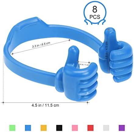 BESPORTBLE 8Pcs Thumbs Up Lazy Phone Stands - Phone Holder, Portable Mobile Phone Holder, Thumb Design Phone Stands,Fun Phone Stand, Lazy Phone Holder for Kids Cell Phone, Phone (Random Color Mixing)