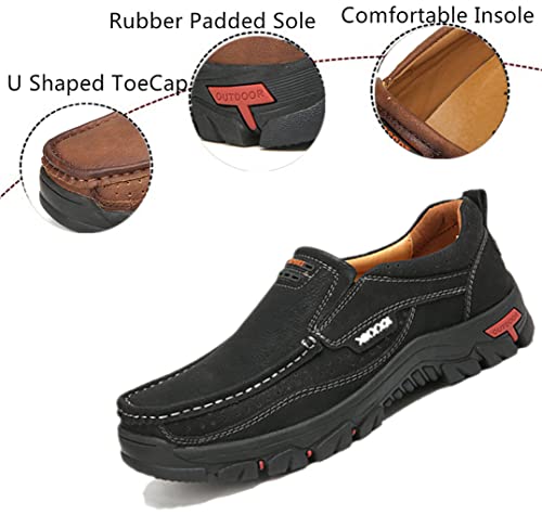 Veslexth Mens Classic Walking Loafers Men Leather Leisure Driving Slip On Sneakers Casual Soft Outdoor Comfortable Dress Shoes2