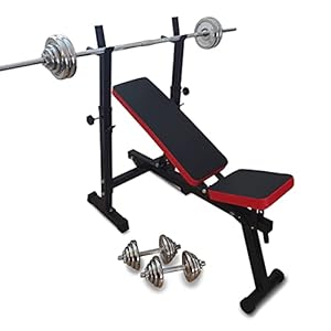 Bank en gewichten! Verstelbare halters Set 50 kg voor thuis garage Gym workout krijgen fit verlies snel af! BUNDELE DEAL!