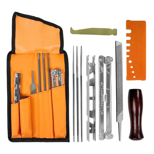 YINGKESI 10 PC Chainsaw Sharpener Kit with 5/32" 3/16" 11/64" Round File