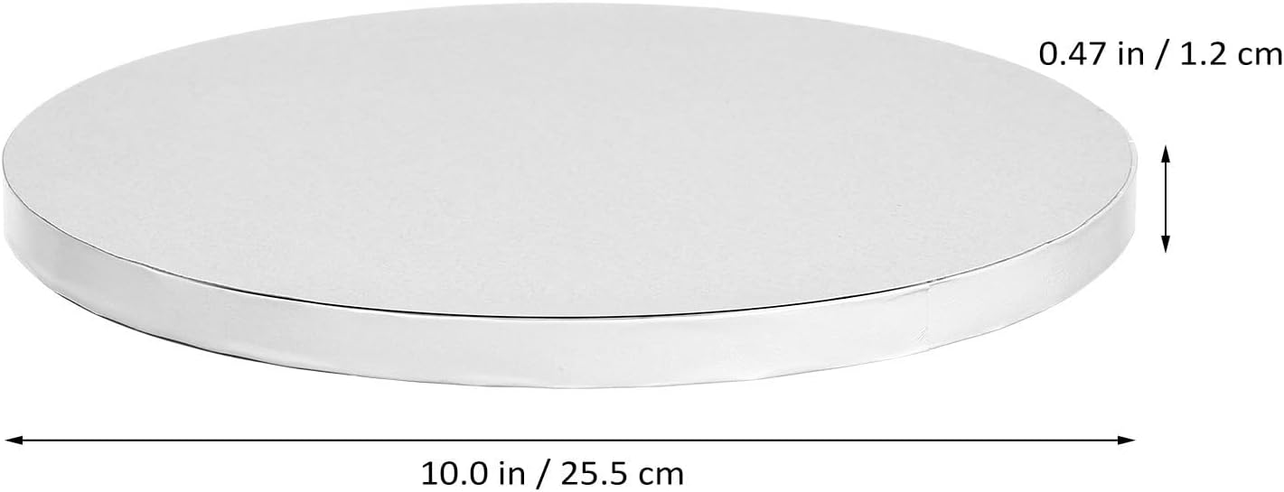 COLLBATH 6pcs White round Cake Boards Made of Food-safe Corrugated Paper Versatile Cake Circles with Sleek and Elegant Design for Presentation by Home Cooks and Expert Bakers