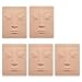 Tattoo Skin Practice 5pcs 3D Microblading Practice Skin For Face Permanent Makeup Face Silicone Skin Tattoo Training by Micro-Blading And Needling,Fake Skin Sheets For Beginners