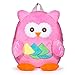 Czemo Kinderrucksack Kindergartentasche für Jungen Mädchen Schultasche Plüsch Babyrucksack Sicherheitsrucksack für Kinder ab 1-3 Jahr (Rosa Eule)