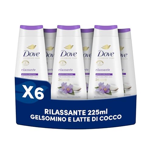 Dove Bagnoschiuma Rilassante, Bagnodoccia Idratante, Formula Delicata sul Microbioma della