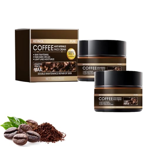 Crema antiarrugas con retinol y cafeína, crema facial antiarrugas, crema facial con cafeína, crema de cafeína, cuidado nocturno, reparación profunda de la piel y retrasa el envejecimiento (2)