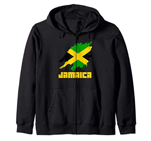 Flagcastle: Jamaican Flag Pride Jamaica Gift Zip Hoodie