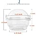 Golden Apple, 3.5oz-30sets Clear Plastic Cups for Ice Cream, Snack Bowl with Dome lids No Hole