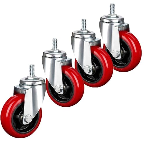 Roulettes industrielles anti-trace et silencieuses M12 freins