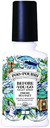 Poo-Pourri Before-You-Go Toilet Spray, Fresh Sea Salt, 4 Fl Oz - Sea Salt, Bergamot and Eucalyptus