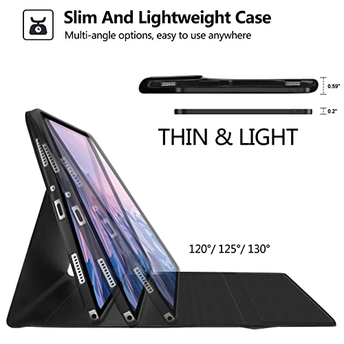 Samsung Galaxy Tab S8 Plus/S7 Fe/S7+ Keyboard Case 12.4", 7-Color Backlit & S Pen Holder, Detachable Bluetooth Keyboard With Protective Folio Case For Tablet S7Fe/S8 Plus/S7+, Black（Tab Not Included） #TOP4