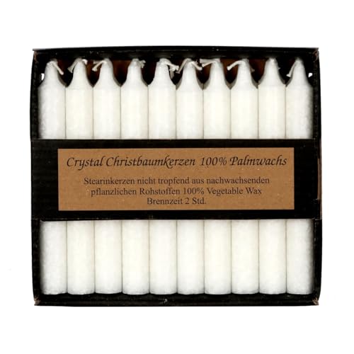 20 Stearin Baumkerzen durchgefärbt 110mm x Ø 13mm - Marmorierte...