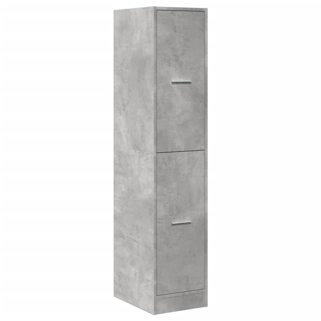 Armario farmacéutico gris hormigón de madera 30 x 41 x 144,5 cm con 4 cajones, espacio de almacenamiento para oficina, salón, pasillo, taller, armario versátil multiusos para orden y estante