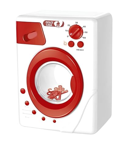 Generico Lavatrice Giocattolo per Bambini Elettrodomestici Giocattolo Lavatrice Funzionante per Bambini con Cestello...