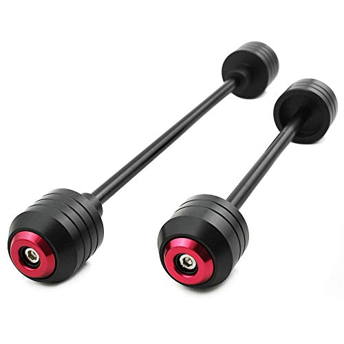 Crash Protector Frame Slider Compatible With CBR600RR CBR1000RR RC51 CBR600 F4 F4I CBR954RR RVT1000 Front Rear Wheel Axle Fork Swing Arm Crashing Pad Protection (Red,RVT1000 / RC51 all years)