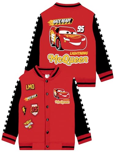 Disney Cars Chaqueta Niño, Chaqueta Bomber Rayo McQueen, Chaquetón Niño Lightning McQueen, Rojo 3-4 Años