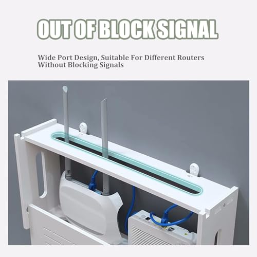 Boîte de rangement pour routeur décodeur et modem WiFi mural WPC - 4