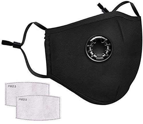 standardrich Face Cover with 2pcs Activated Carbon Filter Replaceable Haze Dust Face Health