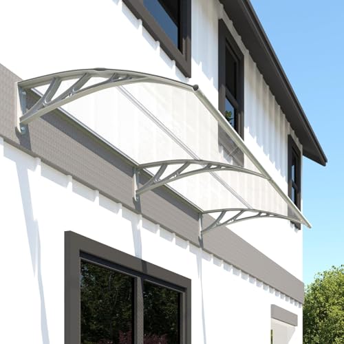 NEBAIKA Awnings for Outside, 32x60in UV-Resistant Rain Proof Door Canopy