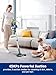 VOKENE Cordless Vacuum Cleaner, 8 in 1 Powerful Suction Lightweight Vacuum Cleaner for Home, LED Display, 3 Suction Modes, 45Mins Detachable Battery Vacuum for Hard Floor Carpet Pet Hair