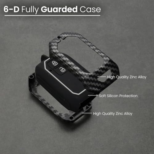 Image of Waterproof Metal Key Cover | Car Key case Cover Compatible with Baleno, Grand Vitara, XL6, Swift, Brezza, Celerio, Ignis, Ertiga, Dzire, Fronx, Urban Cruiser, Glanza, 2 Button Smart Key