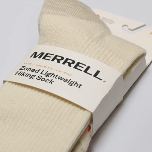 Merrell unisex-adult Men's and Women's Zoned Lightweight Cushion Wool Hiking Crew Socks - 1 Pair Pack - Unisex Arch Support4
