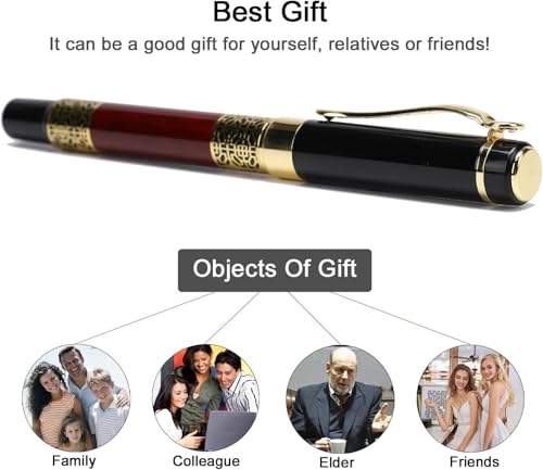 Image of Luxury Ballpoint Pen Black Refill - Professional Business Pen Gift Set for Men & Women, Executive Office with Elegant Gift Box (Luxury Pen Maroon)