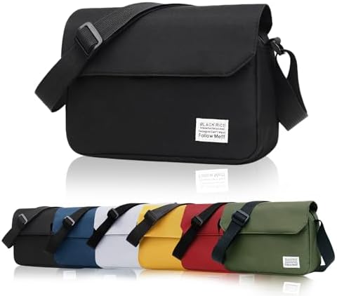 Luxiwear Men's and Women's Shoulder Bag 【Super Fits! Ultra-Lightweight x 5 Pocket Storage x Stylish】 Crossbody Bag Small Large Capacity Shoulder Bag 2WAY Nylon Simple Unisex Casual Commuting Business