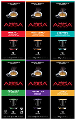 Café Agga Coffee VARIETY 60 NESPRESSO COMPATIBLE CAPSULES