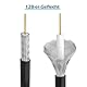 HB-DIGITAL 7,5m Antennenkabel SAT TV 8K 4K UHD Koxial Satelliten Kabel Anschlusskabel F-Stecker DVB-S2 DAB+ Radio Mantelstromfilter 2x Ferritkern schwarz