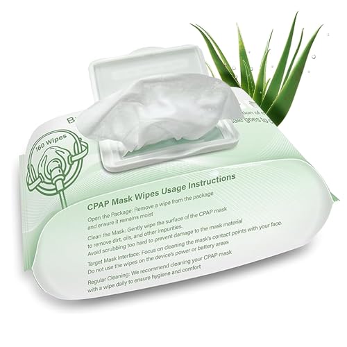 Evenpop CPAP Mask Wipes - 160 Count Upgraded Version Jumbo Pack Unscented CPAP Cleaning Wipes for Nose Masks Full Face CPAP Machine Supplies and Accessories (1 Pack)
