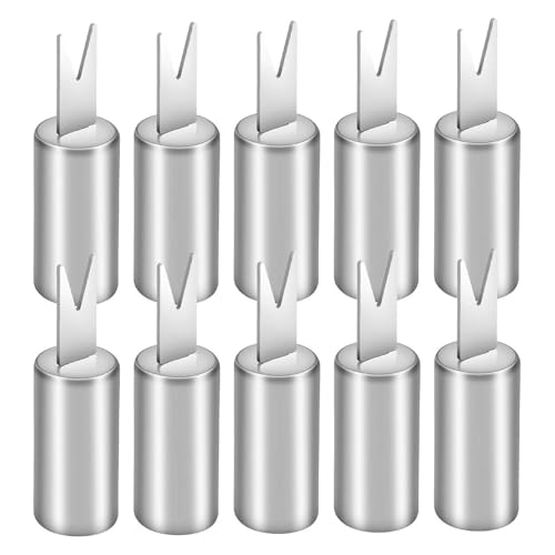 10 pcs Corn on The Cob Skewers Corn Holders Corn on The Cob Stainless Steel Corn Cob Holders BBQ Fork Skewers for Home Cooking Barbecue,Parties, Picnics,Camping(Silver)