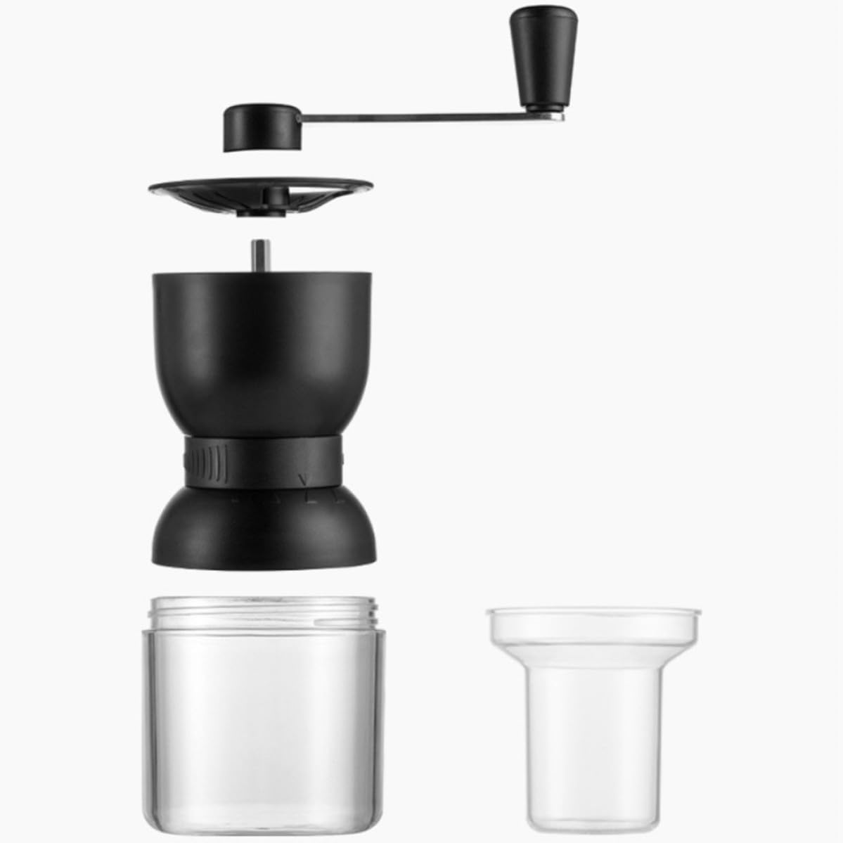 Manual Coffee Bean Grinder for 4 Level Adjustment Home Office