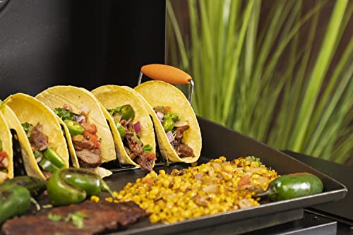 BLACKSTONE 5173 Deluxe Taco Holder Stand, Pack of 2, Orange/Silver - image 7