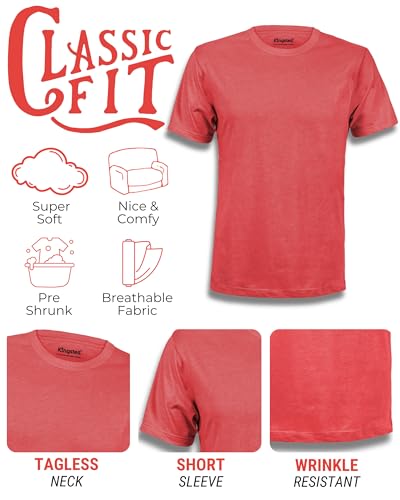 Image of Kingsted T-Shirts for Men Pack - Royally Comfortable - Super Soft Premium Fabric - Well-Crafted Classic Tee
