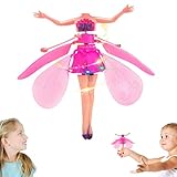 Hada Voladora de Juguete,USB Magic Pixie Flying Fairy,Hada Voladora Crystal Flyer,Juguete Muñeca Rainbow del Cielo Interior,Muñeca Voladora Arco Iris Sensible a Las Manos,Regalo para Niñas