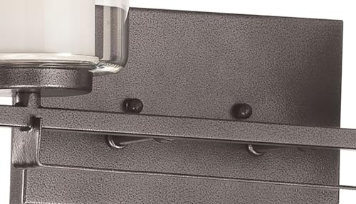 Image of Minka Lavery 6102-172 Parsons Studio Vanity Bath Light, 2-Light, 200 Total Watts, 15-in H x 8.75-in W, Smoked Iron