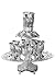 Grapes Motifs Silver Plated 8 Cup Kiddush Wine Fountain